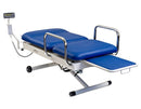 Front View Of The Med Mizer UpScale Adjustable Treatment Table With Scale And Leg Rest Extension 
