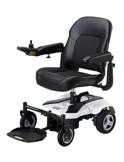 Front View Of The Merits Regal EZB Power Chair In White Color