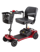 Front View Of The Merits Roadster S4 Mobility Scooter In Red Color