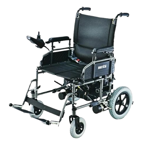 Front View Of The Merits Travel-Ease Power Wheelchair