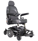 Front View Of The Merits Vision Sport Power Chair In Black Color
