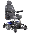 Front View Of The Merits Vision Sport Power Chair In Blue Color