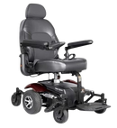 Front View Of The Merits Vision Sport Power Chair In Red Color