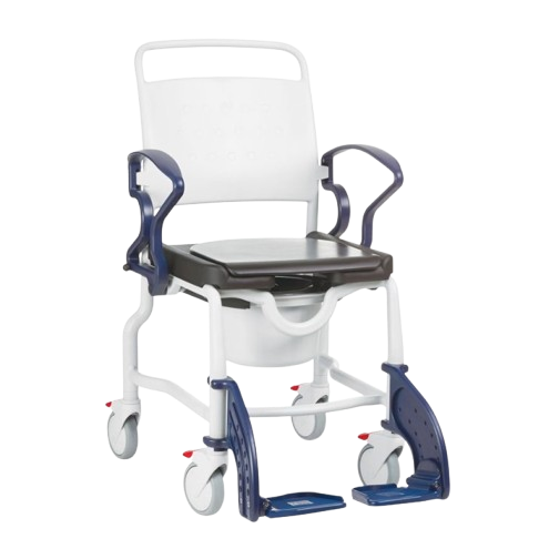 Front View Of The Rebotec Berlin Shower Commode Chair