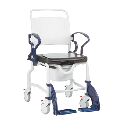 Front View Of The Rebotec Berlin Shower Commode Chair