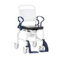 Front View Of The Rebotec Frankfurt Height Adjustable Shower Commode Chair