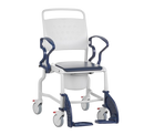 Front View Of The Rebotec Hamburg Height Adjustable Shower Commode Chair