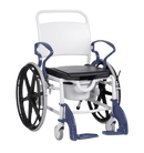 Front View Of The Rebotec Miami Shower Commode Wheelchair Right Side