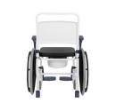 Front View Of The Rebotec Miami Shower Commode Wheelchair
