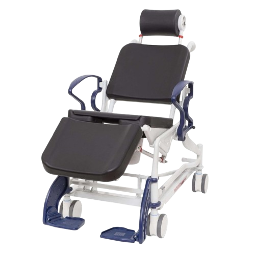 Front View Of The Rebotec Phoenix 200 Reclining Shower Commode Chair 