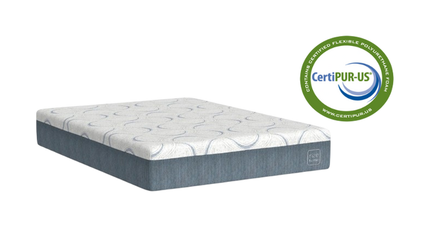 Front View Of The Rize Home Cool Plus 12" Memory Foam Mattress With CertiPUR-US Logo