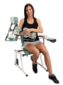 Front View Of Woman Using The Kinetec Centura Shoulder CPM Machine