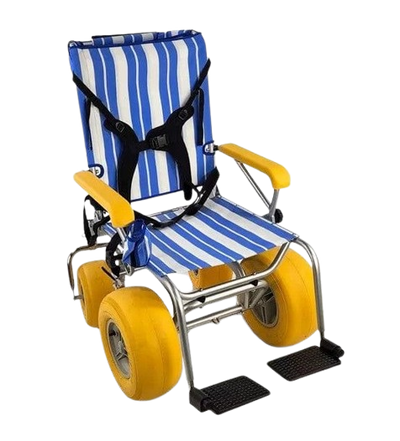 Front View Of The AccessRec TerraWheels All-Terrain Beach Wheelchair Right Side