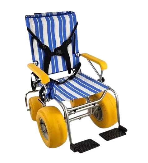 Front View Of The AccessRec TerraWheels All-Terrain Beach Wheelchair Right Side