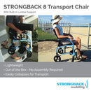 Images Of People At The Beach Highlighting The Lightweight Frame Of The Strongback Excursion 8 Lightweight Transport Chair
