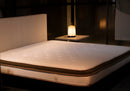 Left Side Overhead View Of The Eurolux Lux By Naturalia: The 6-Layer Luxury Mattress Crafted By Masters Shown On A Bed Frame In A Bedroom Setting
