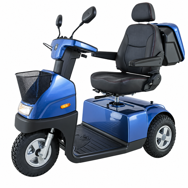 Vista lateral izquierda del scooter AFIKIM Afiscooter C3 en color azul