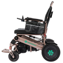 Left Side View Of The Bangeran Mammoth EX Electric Wheelchair Shown In Brown And Teal Color