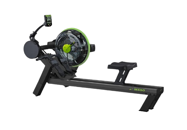 Left Side View Of The Dynamic Fluid Fitness M550 Rower