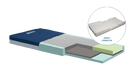 Left Side View Of The Emerald Selectis Comfort Select Pressure Redistribution Foam Mattress Shown Without Side Rails And Demonstrating The Layers Of The Mattress