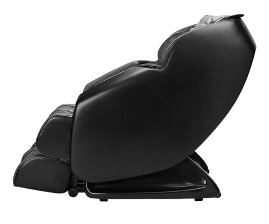 Left Side View Of The Ergotec Saturn Massage Chair | ET-210 In Black Color Shown In The Upright Position