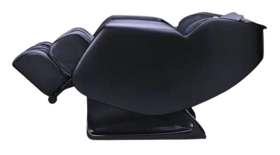 Left Side View Of The Ergotec Saturn Massage Chair | ET-210 In Black Color Shown In The Zero Gravity Reclined Position