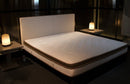 Left Side View Of The Eurolux Lux By Naturalia: The 6-Layer Luxury Mattress Crafted By Masters Shown On A Bed Frame In A Bedroom Setting