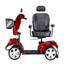 Left Side View Of The FreeRiderUSA FR 510F II Mobility Scooter Shown With The Swivel Captain Seat Turned To Enter Exit Position
