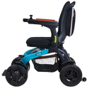 Left Side View Of The Golden Technologies Ally Pro Omnidirectional Electric Wheelchair Shown In Teal Color