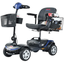 Left Side View Of The Metro Mobility M1 Mobility Scooter Shown In Blue Color