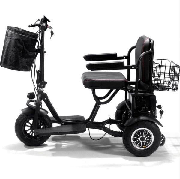 Left Side View Of The MotoTec Folding Mobility Dual Motor Electric Trike