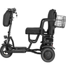 Left Side View Of The MotoTec Folding Mobility Electric Trike 48v 700w Dual Motor Lithium
