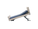 Left Side View Of The Nitrocare Miranda Hi Low Adjustable Bed Shown In The Reverse Trendelenburg Position With The Head Portion Of The Frame Slightly Raised