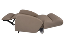 Left Side View Of The Optima Reclining Power Lift Chair Shown In The Fully Reclined Position In The Cocoa Color