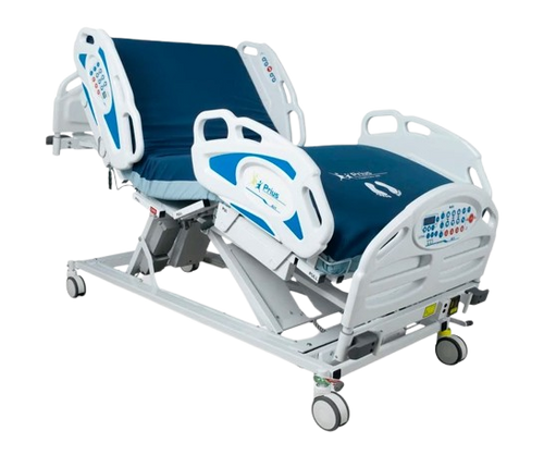 Left Side View Of The Prius Ai1 Premium All-in-One MedSurge Expandable Low Bed Shown In The Chair Position