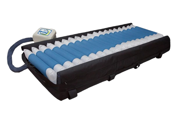 Left Side View Of The Prius Century Gold Low Air Loss Alternating Pressure Mattress System With Master Control Unit