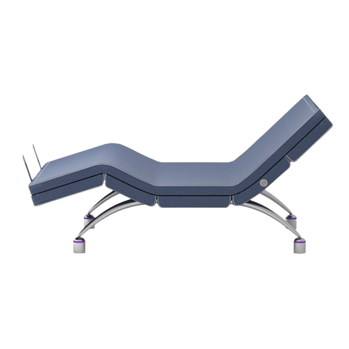 Left Side View Of The Rize Aviada Adjustable Bed Shown With Head And Leg Articulation