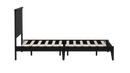 Left Side View Of The Rize Home Cottage Style Wooden Bed Frame Shown In Ebony Black Color