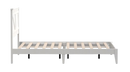 Left Side View Of The Rize Home Farmhouse Style Wooden Bed Frame Shown In Gloss White Color