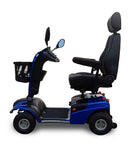 Left Side View Of The Shoprider Explorer Deluxe 4-Wheel Mobility Scooter