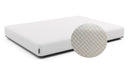 Left Side View Of The Skyward Medical Mira 8" Firm Memory Foam Mattress With A Close-Up View Of Its Surface Texture