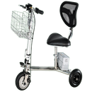 Vista lateral izquierda del scooter de movilidad liviano de viaje SmartScoot