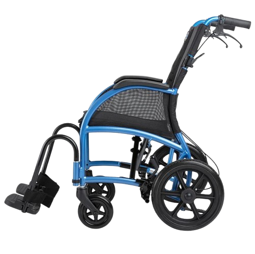 Left Side View Of The Strongback 12 +AB Lightweight Transport Chair