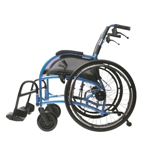 Left Side View Of The Strongback 24HD Heavy Duty Wheelchair