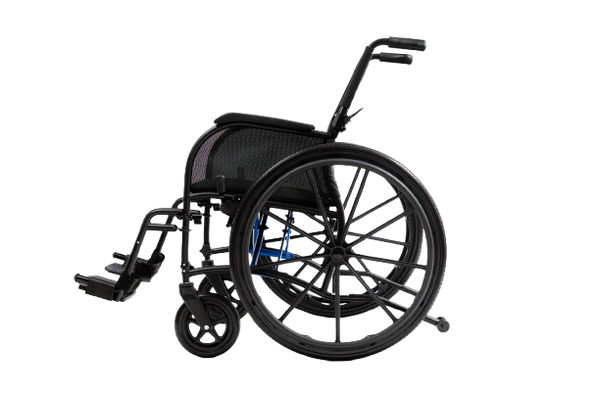 Left Side View Of The Strongback ErgoSteel Wheelchair