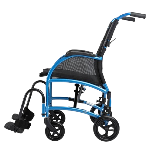 Left Side View Of The Strongback Excursion 8 Lightweight Transport Chair