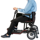 Man Sitting Using The Feather Mobility Scooter