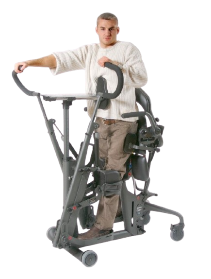 Man Using The EasyStand Glider Large Active Standing Frame