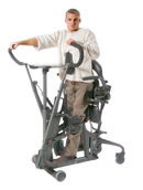 Man Using The EasyStand Glider Large Active Standing Frame
