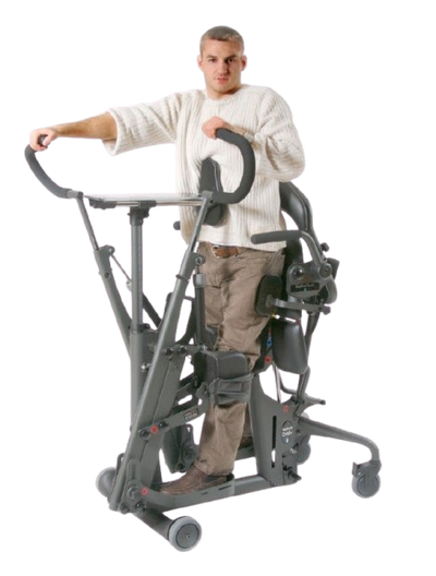 Man Using The EasyStand Glider Large Active Standing Frame
